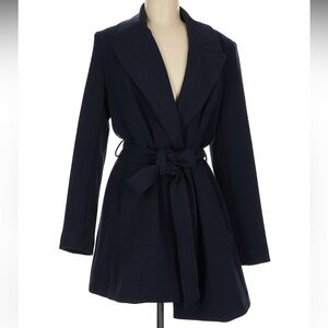 Lauren by Ralph Lauren Wrap Coat (Navy Blue)